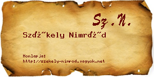 Székely Nimród névjegykártya